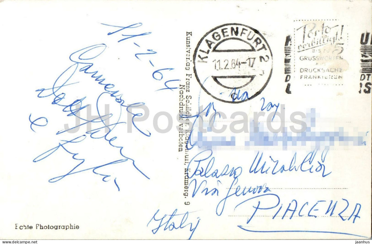 Klagenfurt gegen Südwest - Stadt - Panorama - Kärnten - Berge - Alpen - 207 - 1964 - Österreich - gebraucht