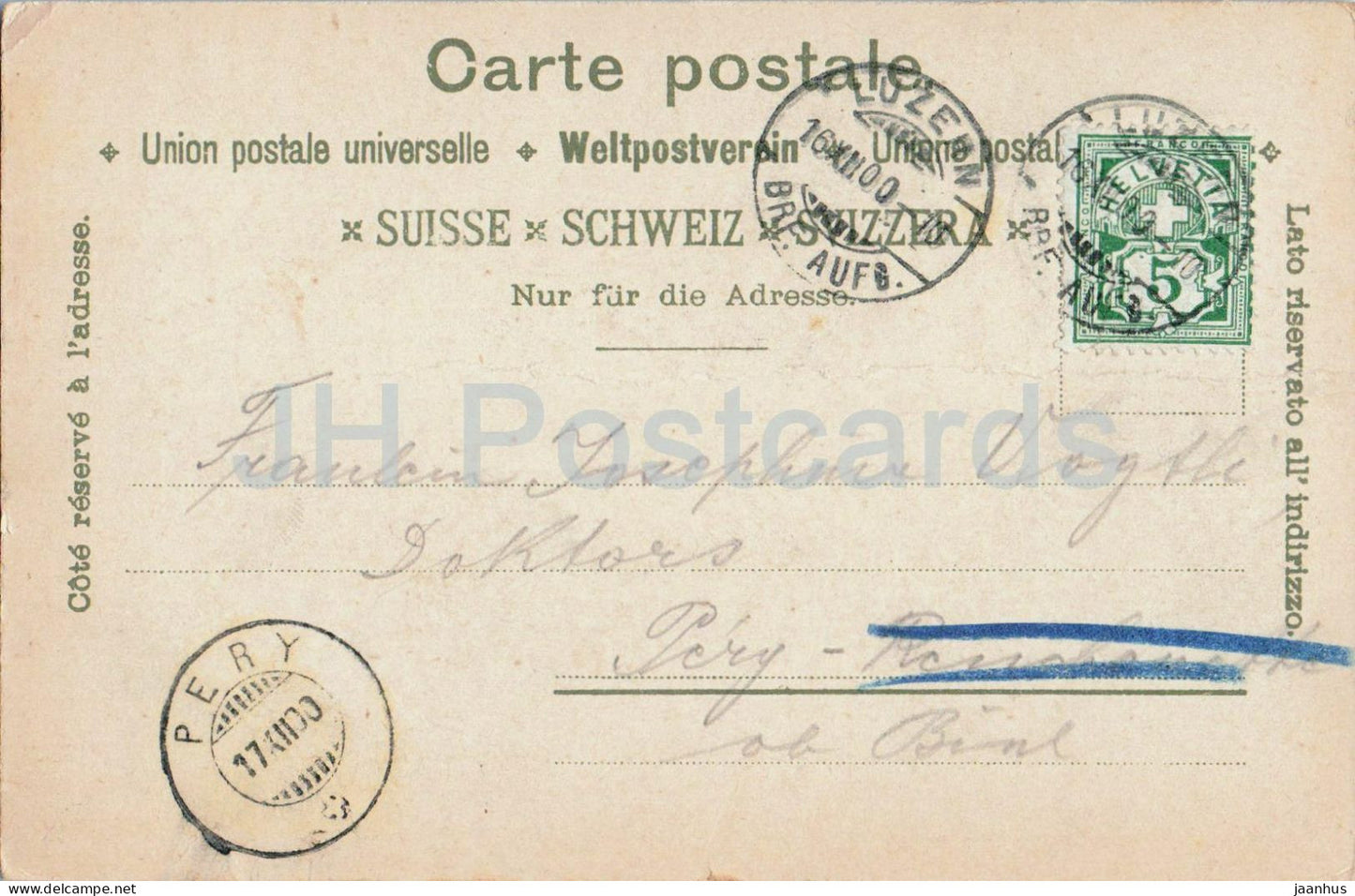 Gruss aus Luzern - Lucerne - 1081 - old postcard - 1900 - Switzerland - used