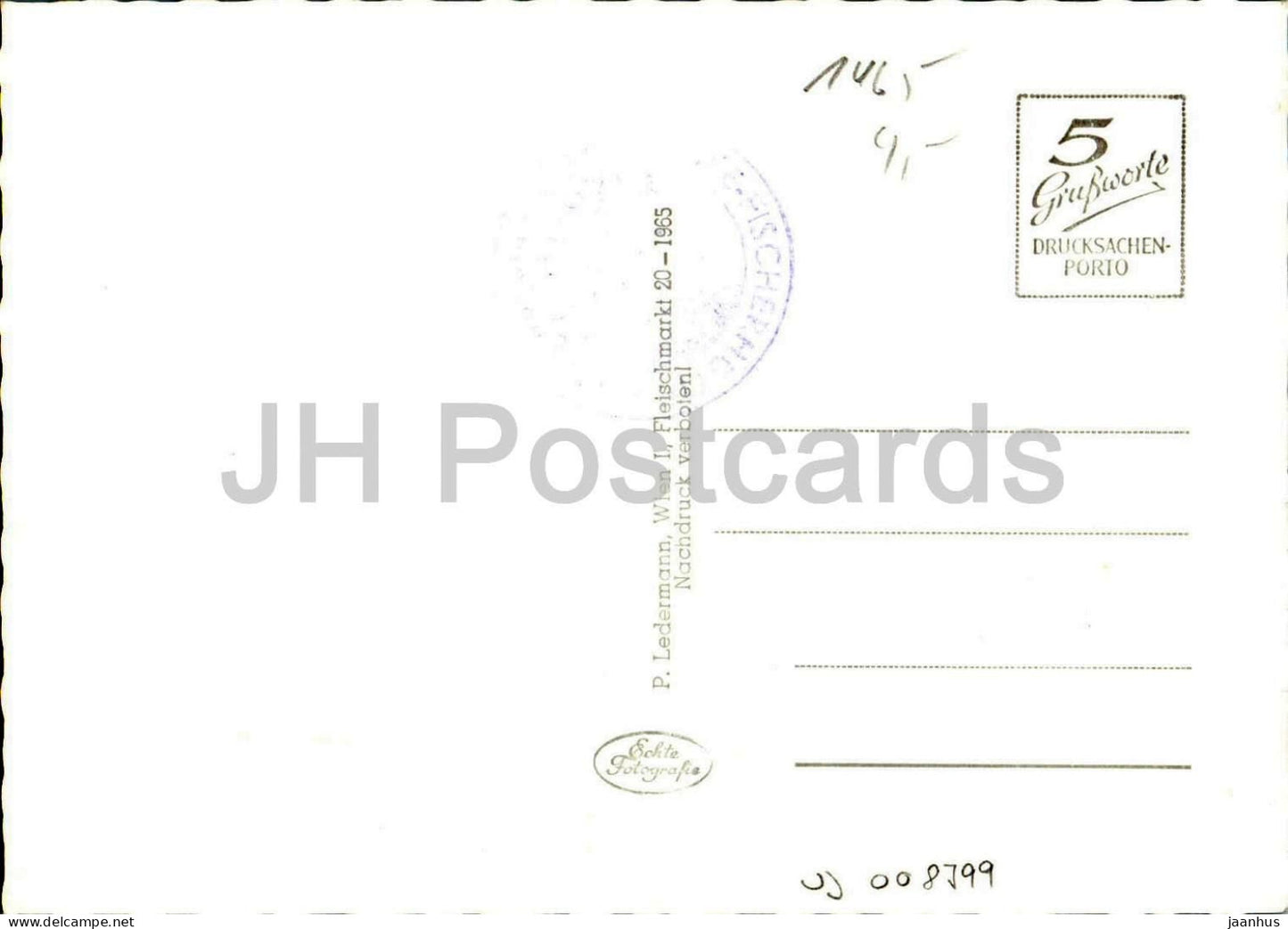 Hinterer Gosausee gegen Torstein 2947 m - mountain lake - mountains - 48406 - old postcard - Austria - unused