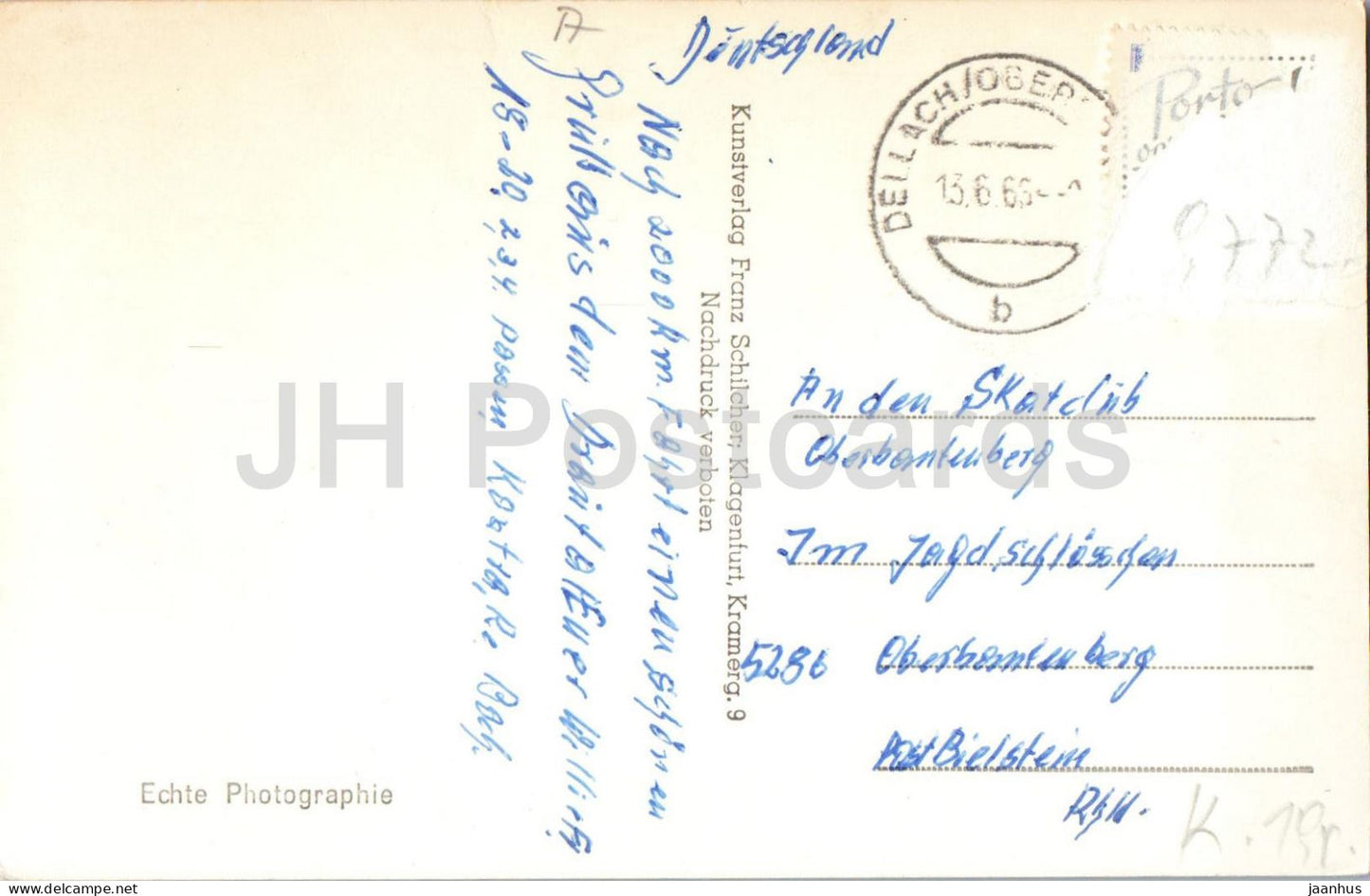 Sommerfrische Dellach im Drautal mit Reisskofel 2371 m - Karnten - 673 - 1966 - Austria - used