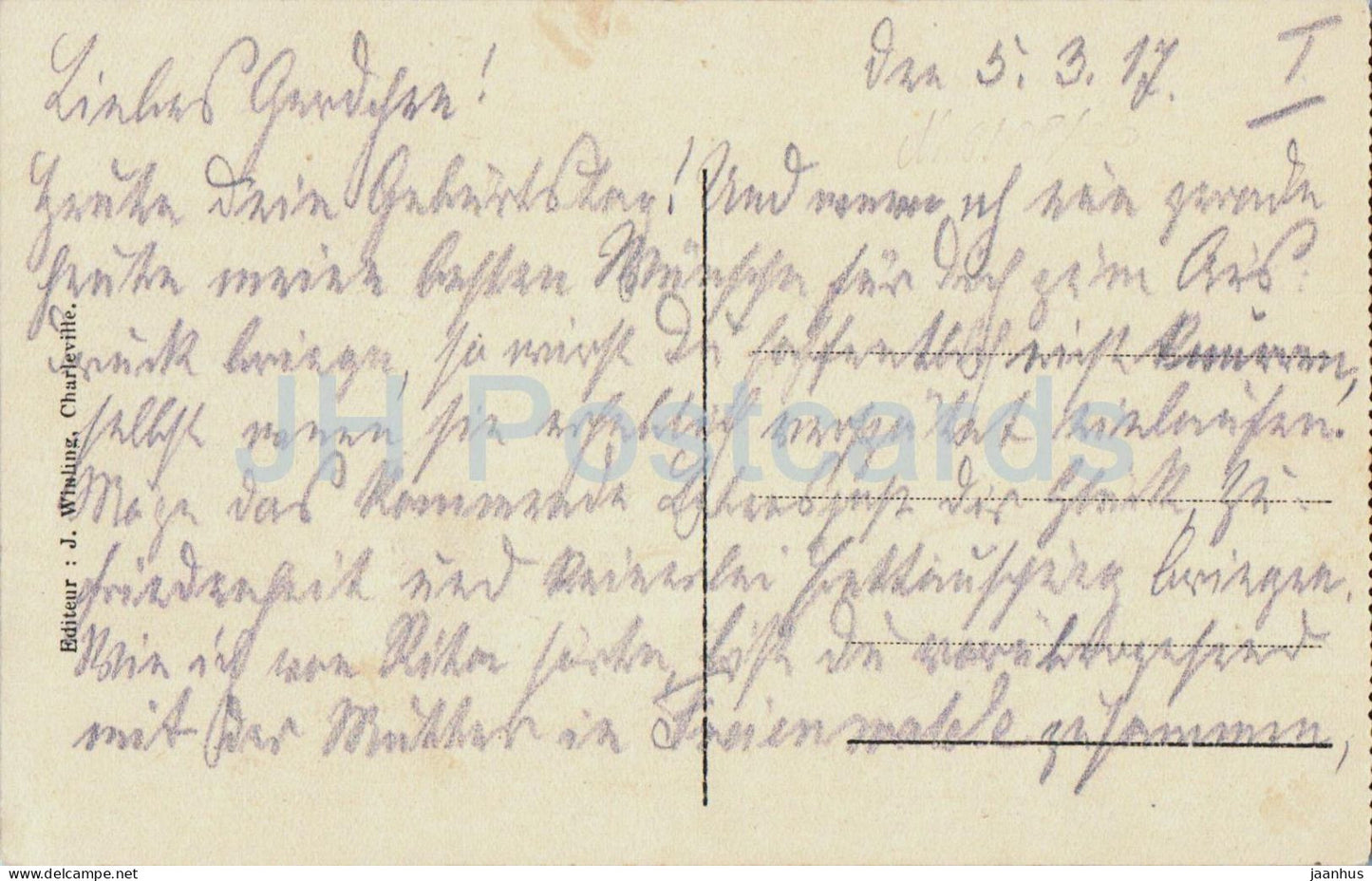 Sedan Donchery - Chateau de Bellevue - Salle Capitulation de Sedan - Schloss - alte Postkarte - 1917 - Frankreich - gebraucht
