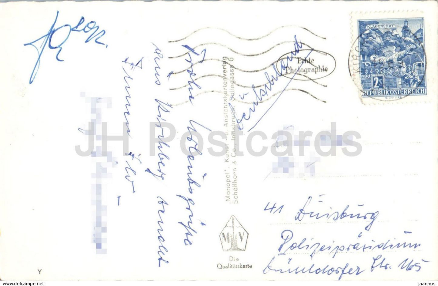 Kirchberg in Tirol gegen Rettenstein - village d'hiver - paysage de neige - montagnes - 2613 - 1969 - Autriche - utilisé