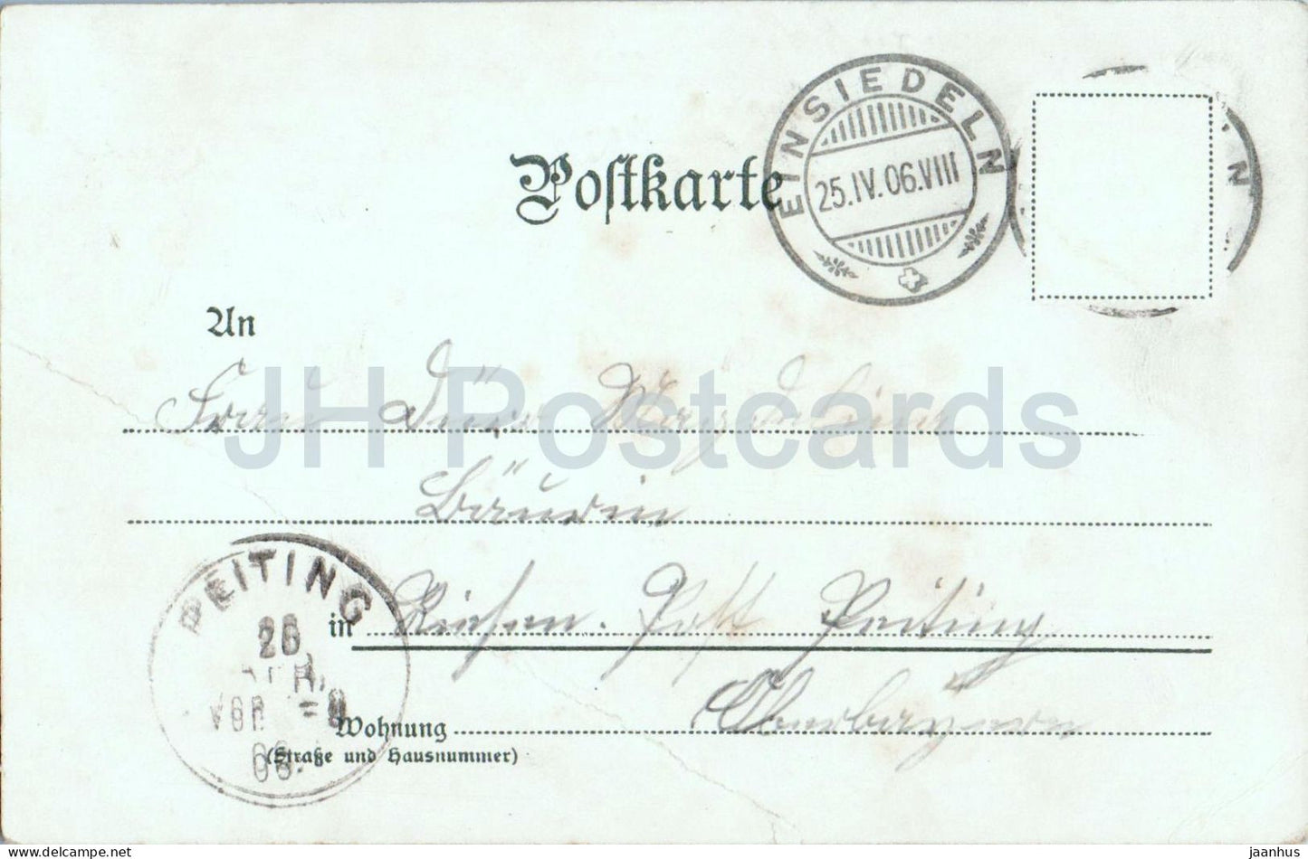 Einsiedeln - Das Kloster von der Ostseite - Le couvent du de l’est - old postcard - 1906 - Switzerland - used