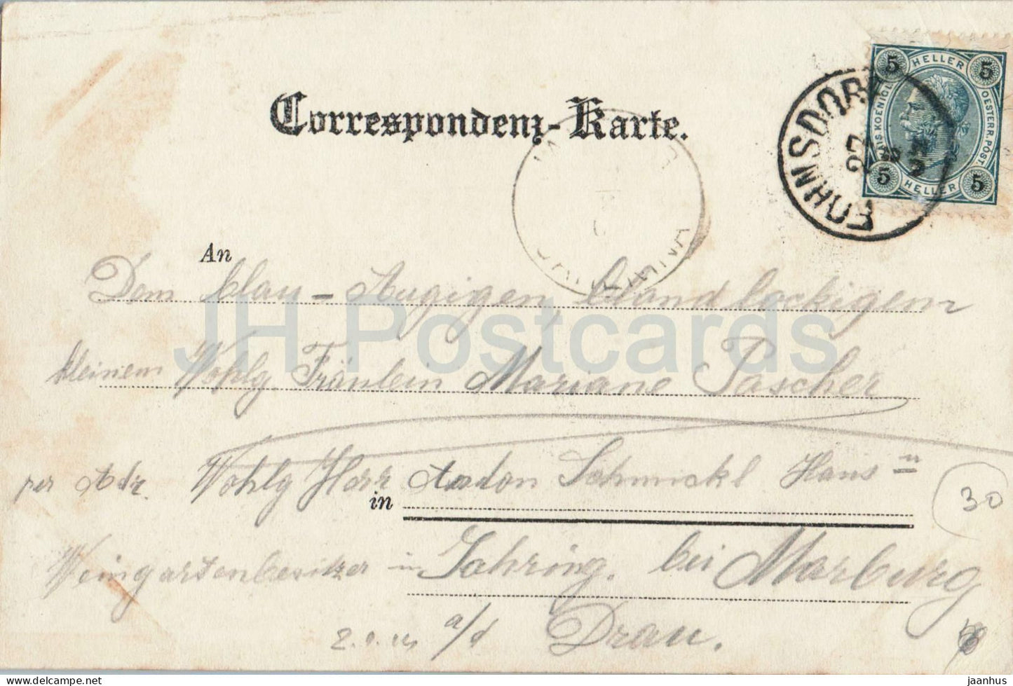 Knittelfeld - Schulhaus Rosseggergasse - école - Ferdinand Geschwendtner - carte postale ancienne - années 1900 - Autriche - utilisé