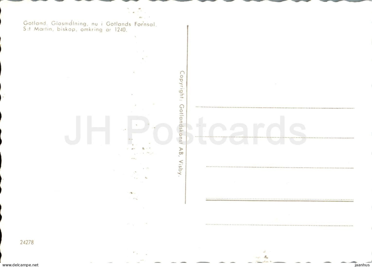 Hablingbo Kyrka - Glasmalning - St Martin - Stained glass - church - Gotland - 24278 - Sweden - unused