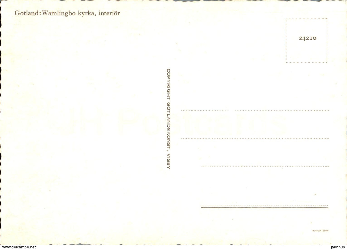 Wamlingbo Kyrka - intérieur - église - Gotland - 24210 - Suède - inutilisé