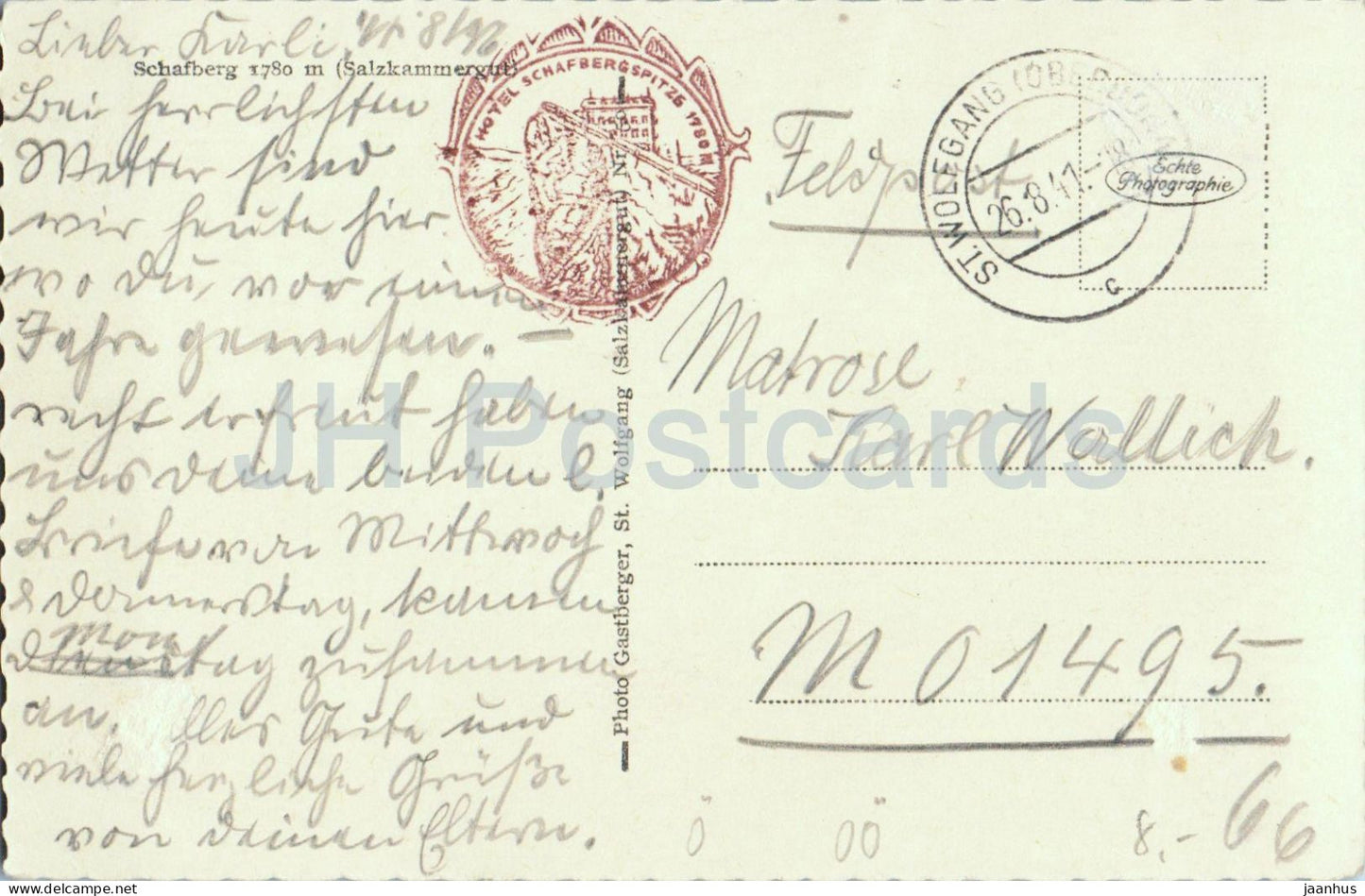 St. Wolfgang - Der Wolfgangsee und Dachstein - Feldpost - courrier militaire - N° 50 - carte postale ancienne - 1941 - Autriche - utilisé