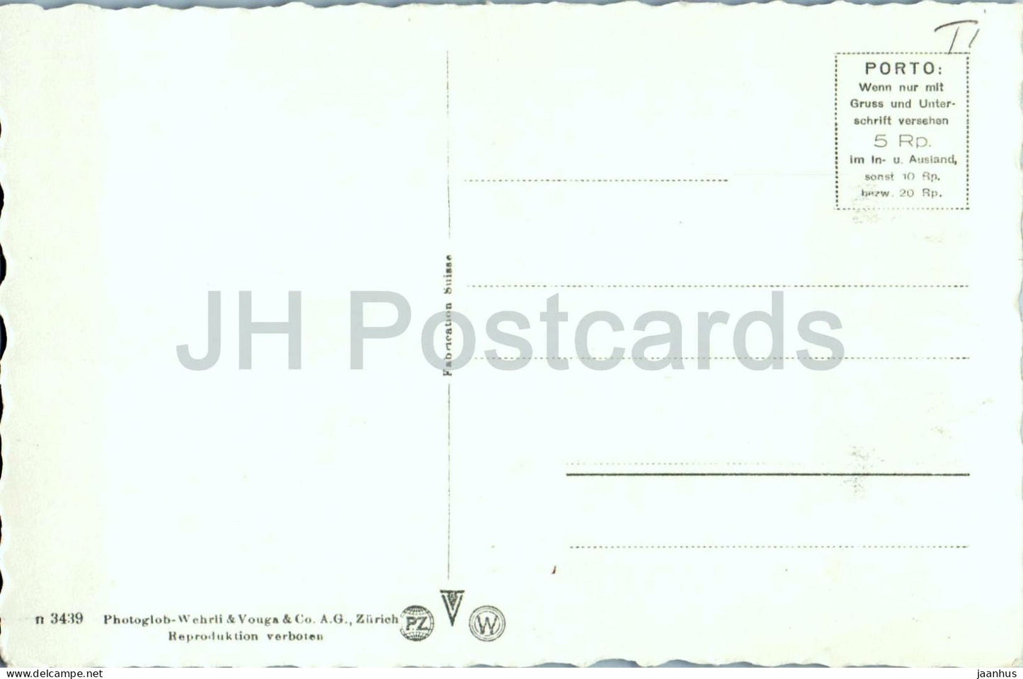 Casa Ticinese - Maison tessinoise - 3439 - Carte postale ancienne - Suisse - Non utilisée