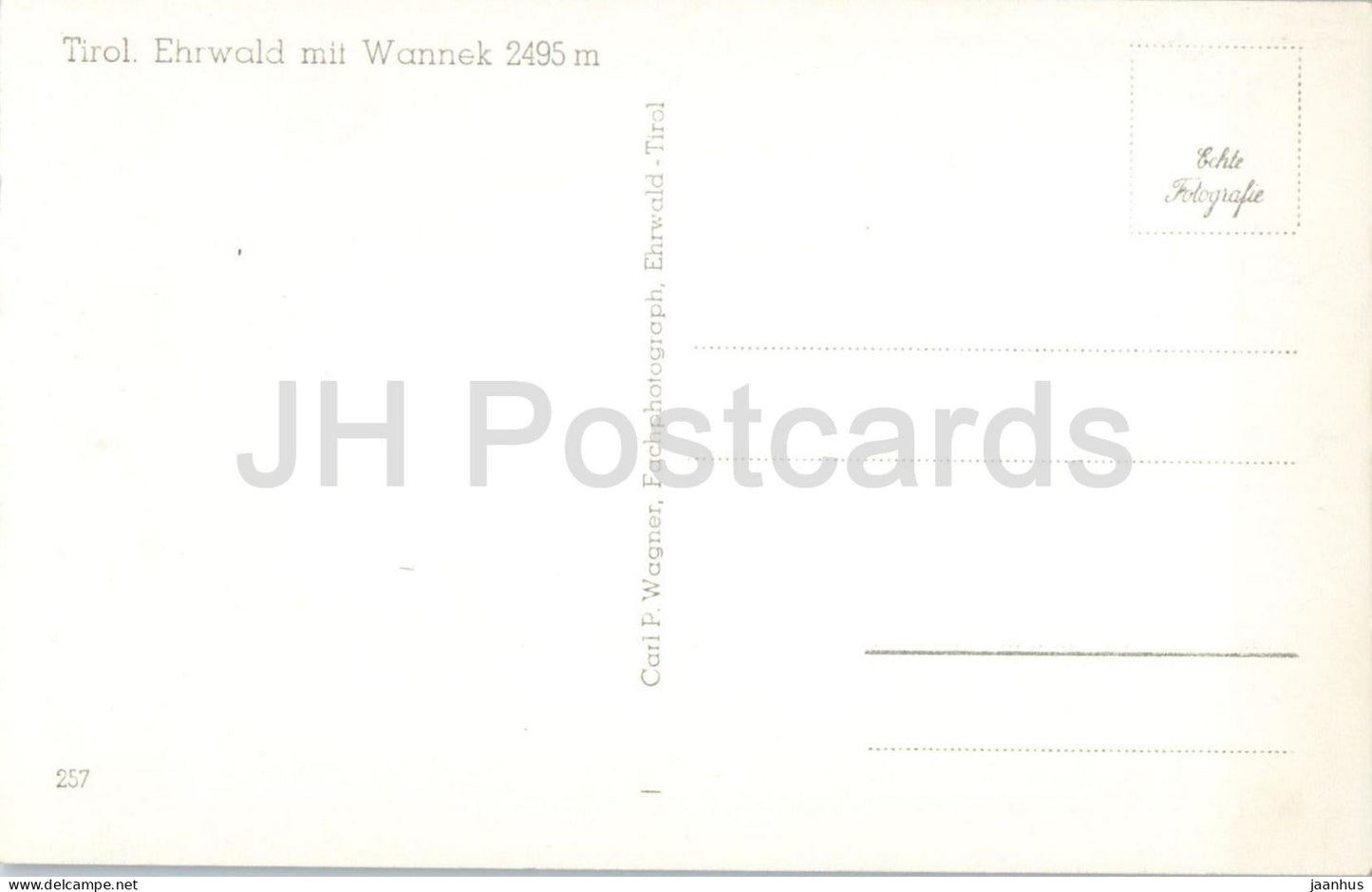 Tirol - Ehrwald mit Wannek 2495 m - village - church - mountains - 257 - old postcards - Austria - unused