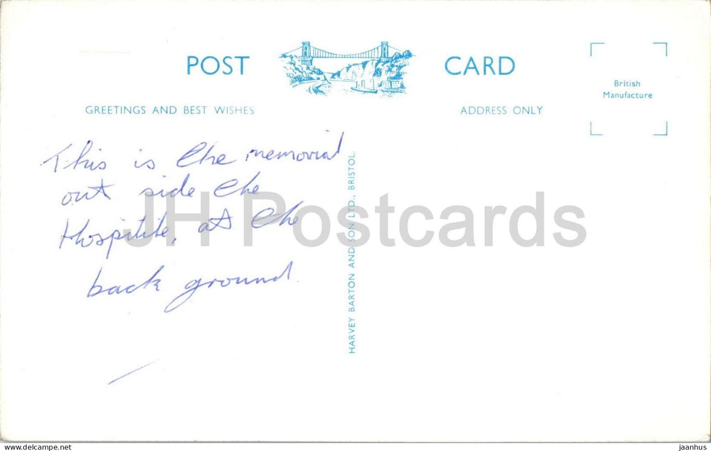 Watford - The War Memorial - WWI WWII monument - statues - old postcard - England - United Kingdom - used