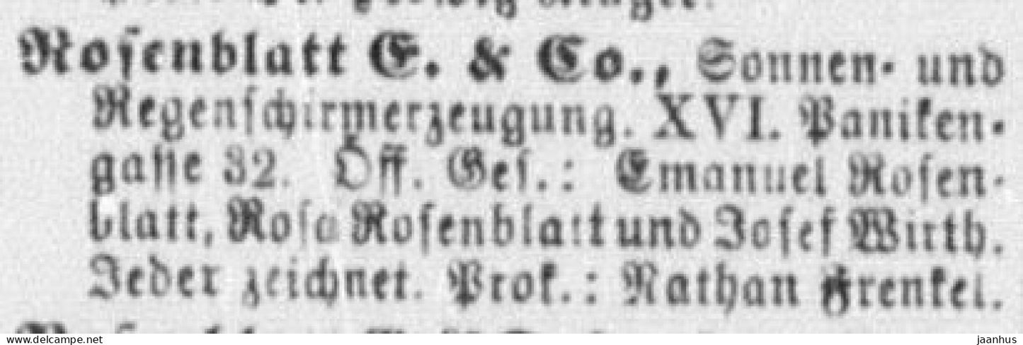 Wien - Vienna - Arbeitergruppe vor der Firma E. Rosenblatt & Co. workers 1920 - old postcard - Austria - unused