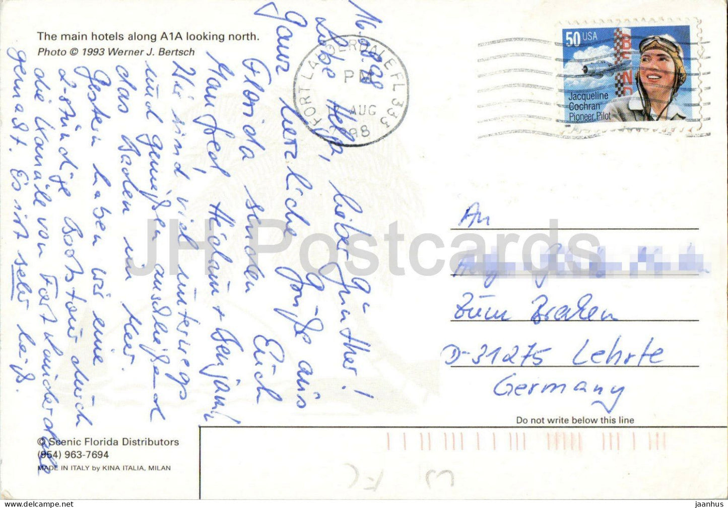 Fort Lauderdale - Haupthotels entlang der A1A - Florida - Luftaufnahme - 1998 - USA - gebraucht