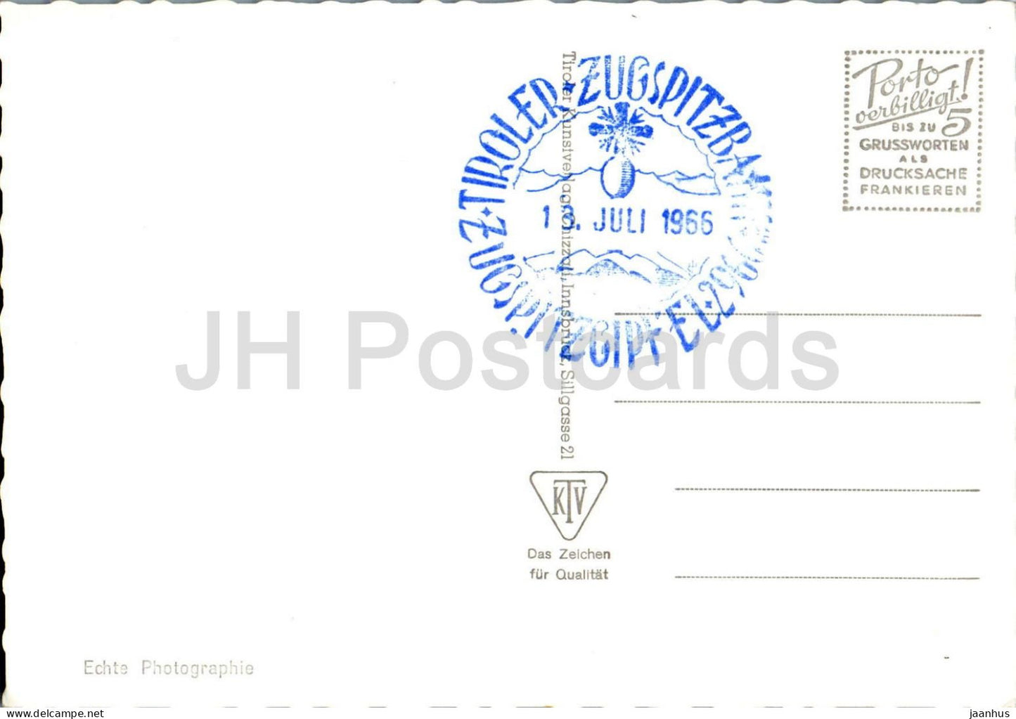 Tiroler Zugspitzbahn - Bergstation 2960 m - cable car - mountain station - alpine engineering - 1966 - Austria - unused