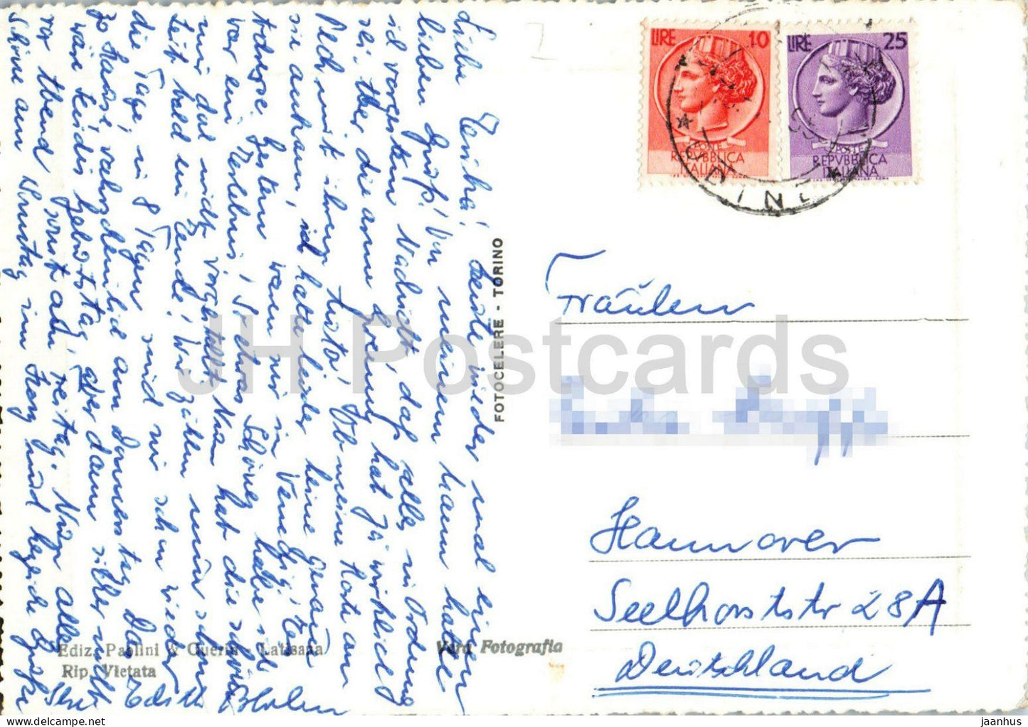 Lignano Sabbiadoro - Stadtansicht - Badeort - Brunnen - Platz - Friaul - 1960er - Italien - gebraucht