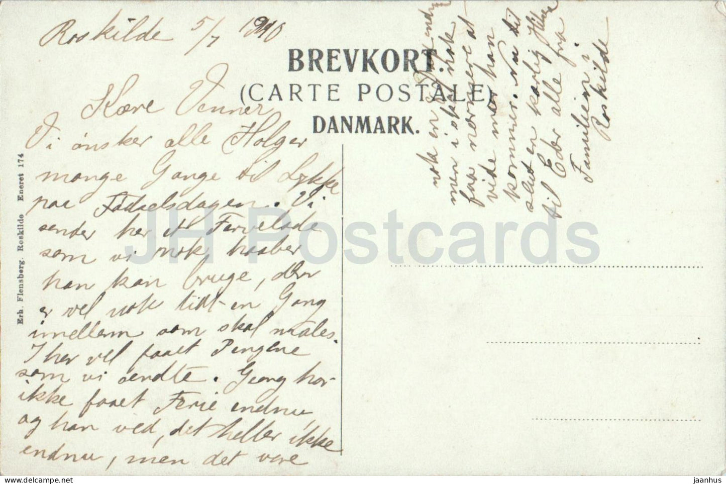 Roskilde Domkirke - Alteret - Roskilde Cathedral - The Altar - old postcard - 1910 - Denmark - used