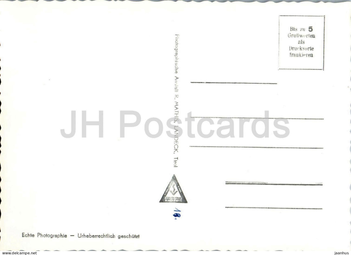 Blick vom Mutskopf Dreilanderspitze Engadin - 12412 - alpine panorama - mountains - old postcard - Austria - unused