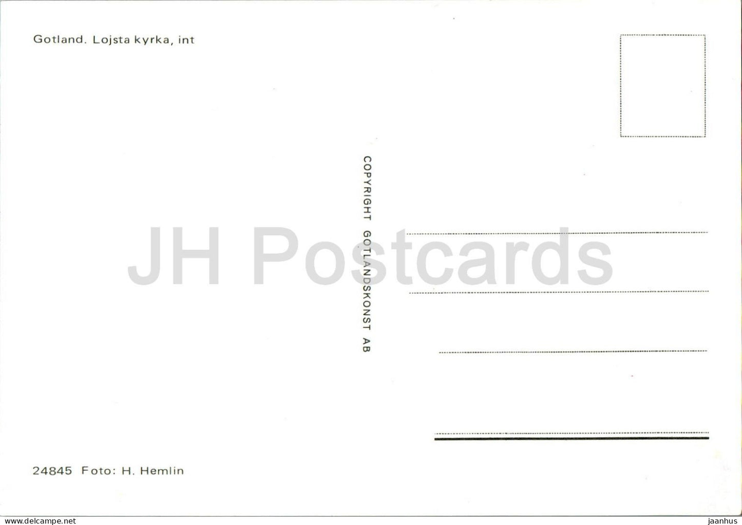 Lojsta Kyrka - intérieur - église - Gotland - 24845 - Suède - inutilisé