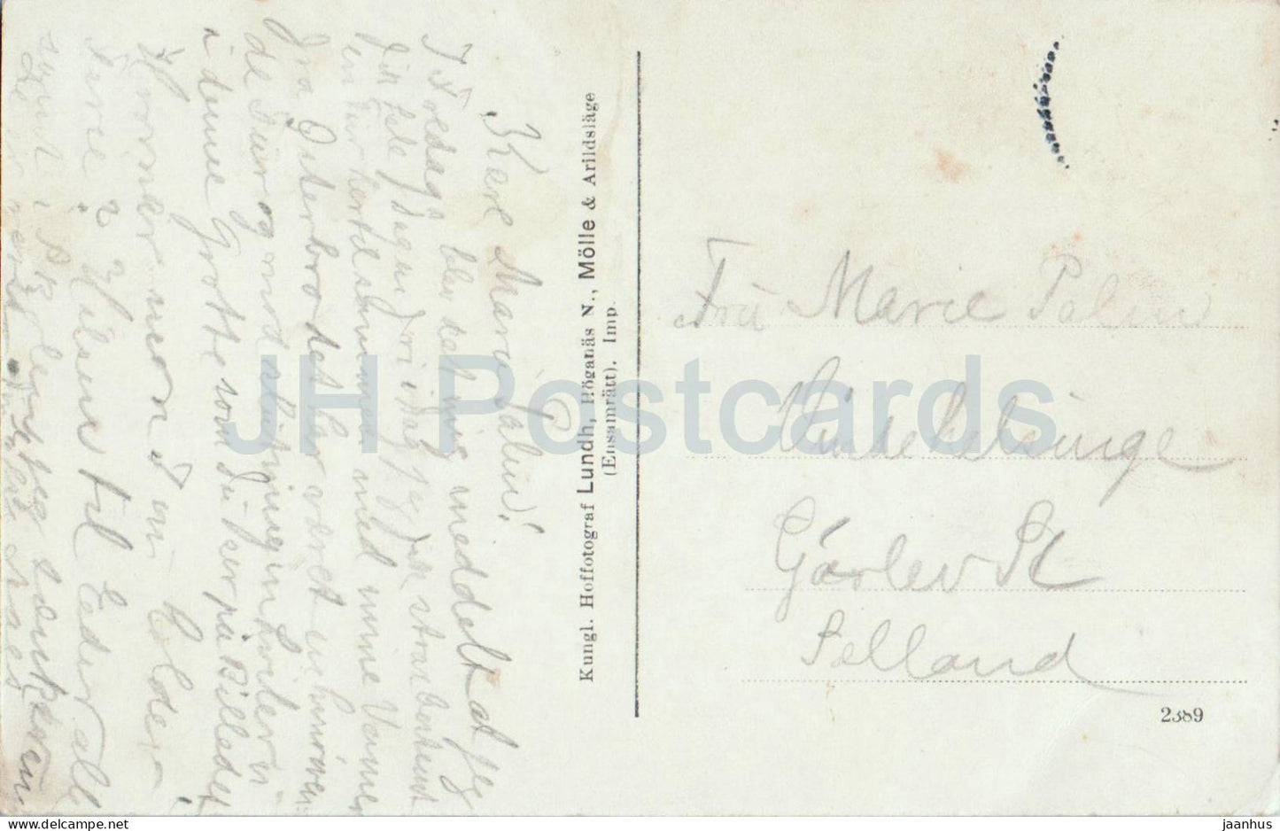 Kullen - Josefinelustgrottan - Josefinelust Cave - 2389 - old postcard - Sweden - used