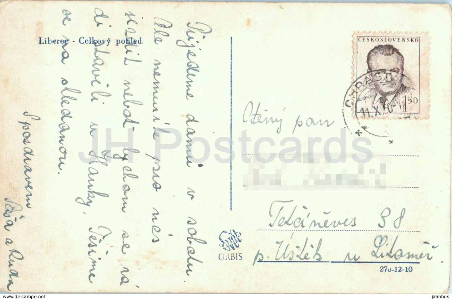 Liberec - Celkovy pohled - General view - old postcard - 1950 - Tschechische Republik - Tschechoslowakei - gebraucht