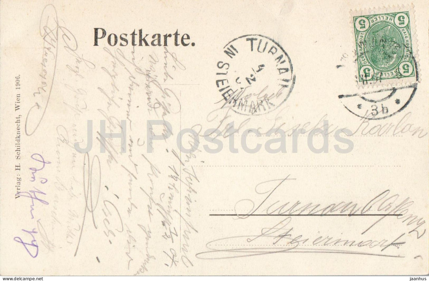 Grossglockner aus dem Kodnitztal - mountains - old postcard - 1907 - Austria - used