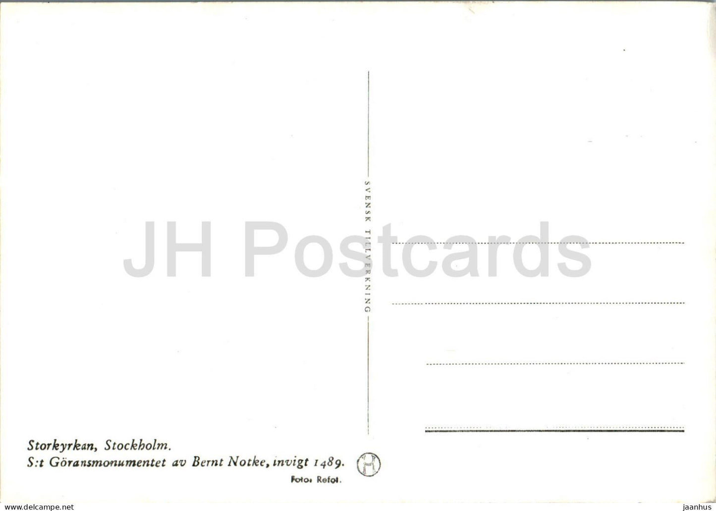 Stockholm - Storkyrkan - St Goransmonumentet - Bernt Notke - Cathédrale - St George et le Dragon - Suède - inutilisé