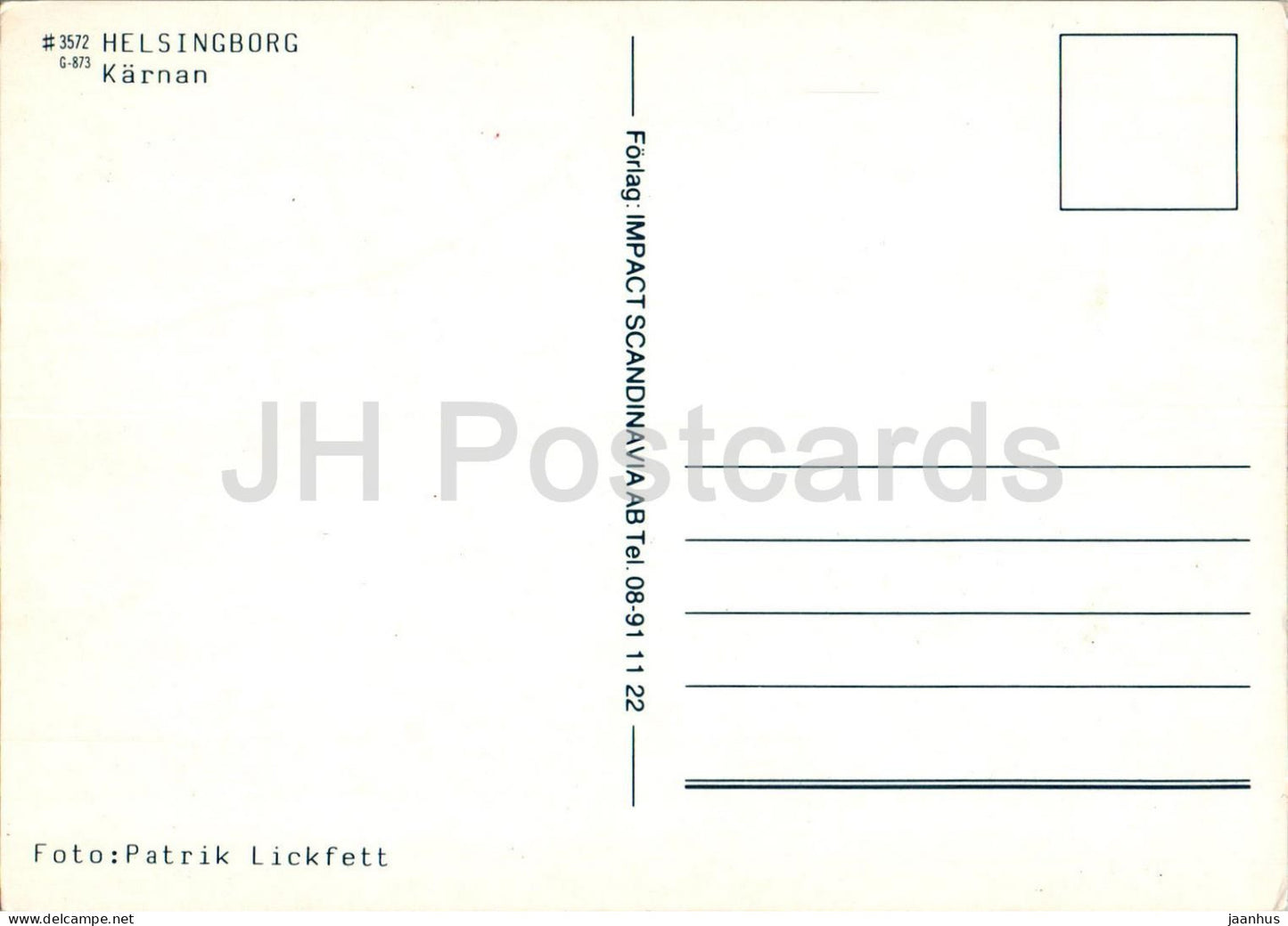 Helsingborg - Karnan - 3572 - Suède - inutilisé