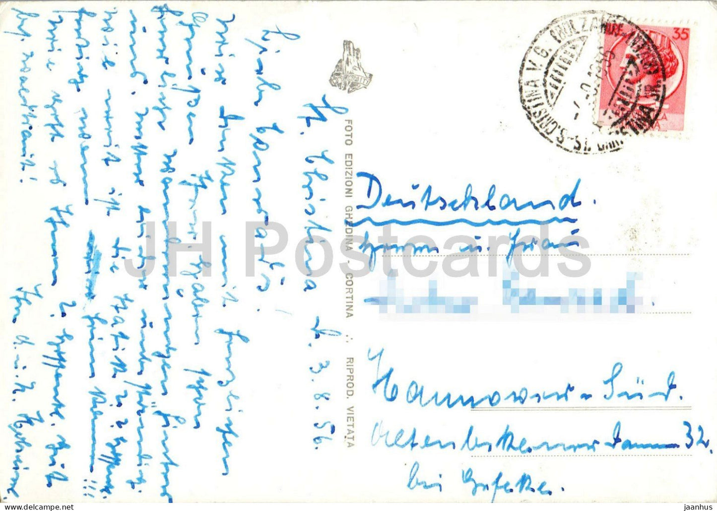 Gröden - St. Christina - Cir-Gruppe - 45-64 - Berge - Alpen - Dolomiten - alte Postkarte - 1956 - Italien - gebraucht