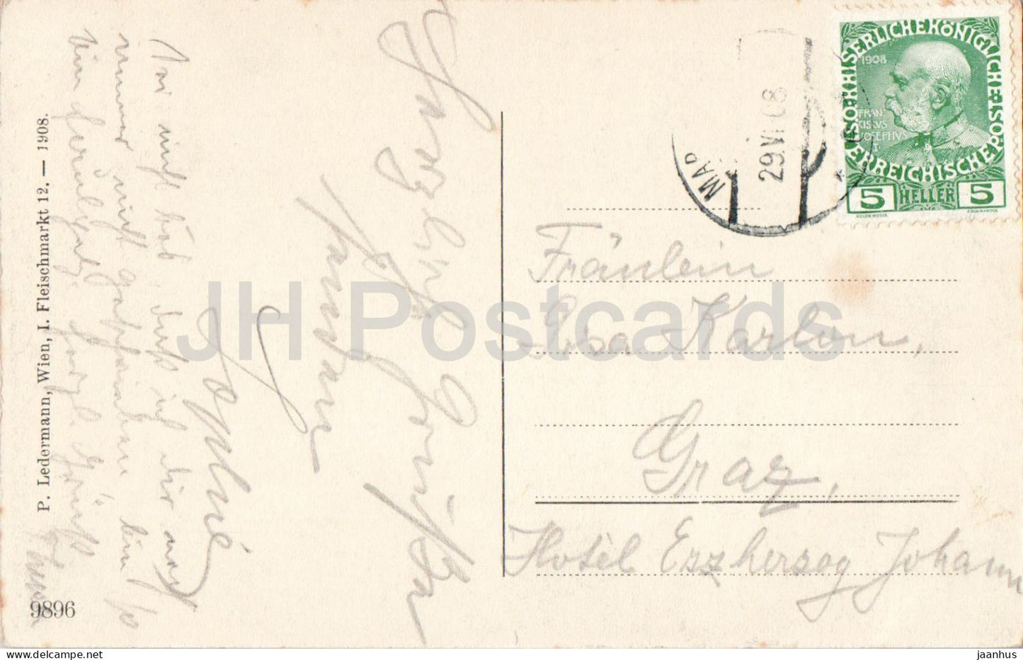 Zinken - Mariazeller Bahn - mountains - 9896 - old postcard - 1908 - Austria - used