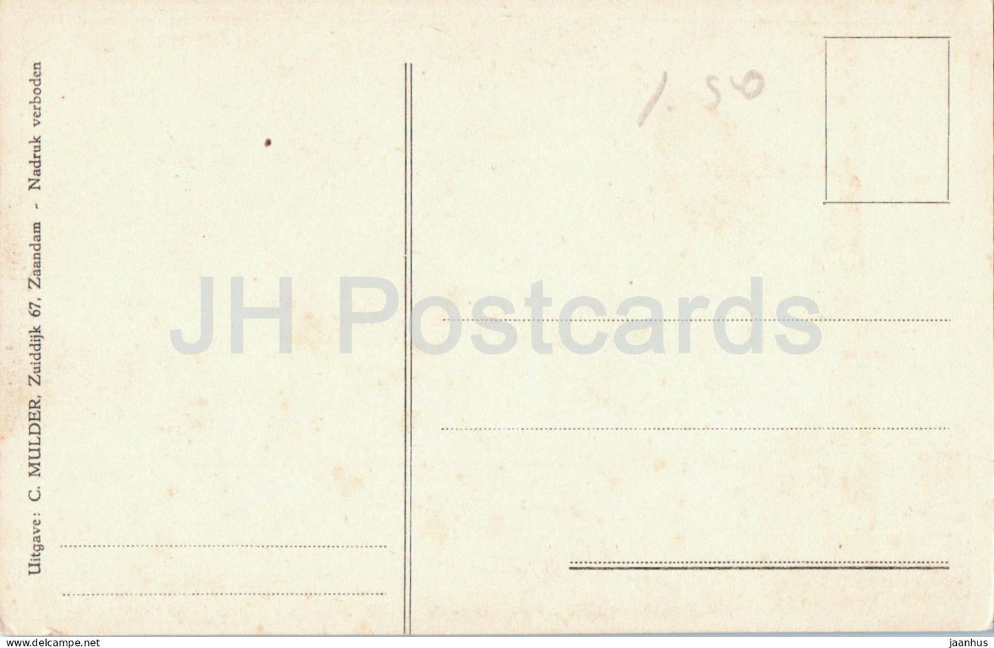 Zaandam - Paltrok Houtzaagmolen - Scierie - illustration - carte postale ancienne - Pays-Bas - inutilisé
