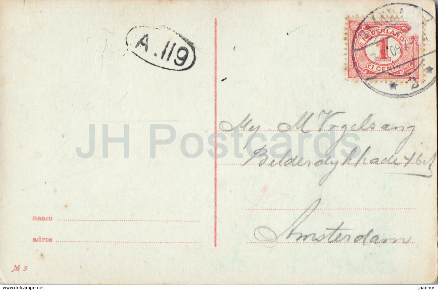 Groeten uit Zaandam - Salutations de Zaandam - moulin à vent - 9 - carte postale ancienne - Pays-Bas - utilisé