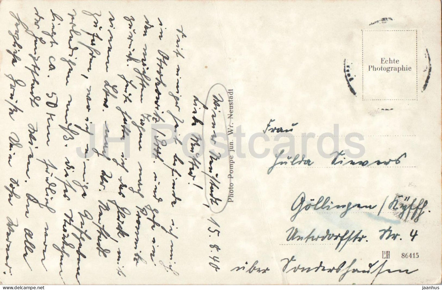 Vienna - Wien - Hotel Zentral - Gosser Brau - hotel - 86415 - old postcard - 1940 - Austria - used