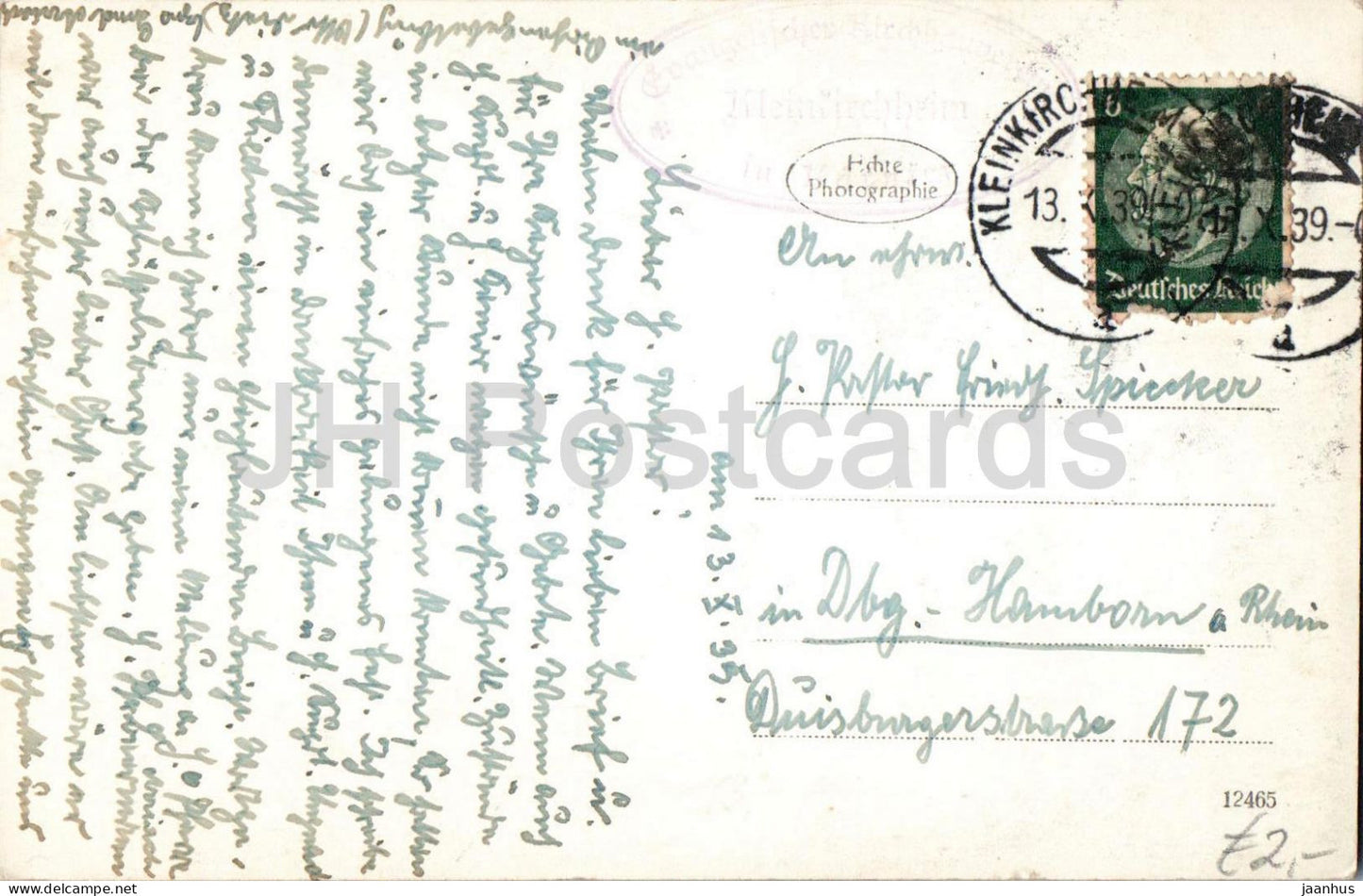 Kleinkirchheim - Evangelische Kirche - Church - wooden church - rural landscape - old postcard - 1939 - Austria - used