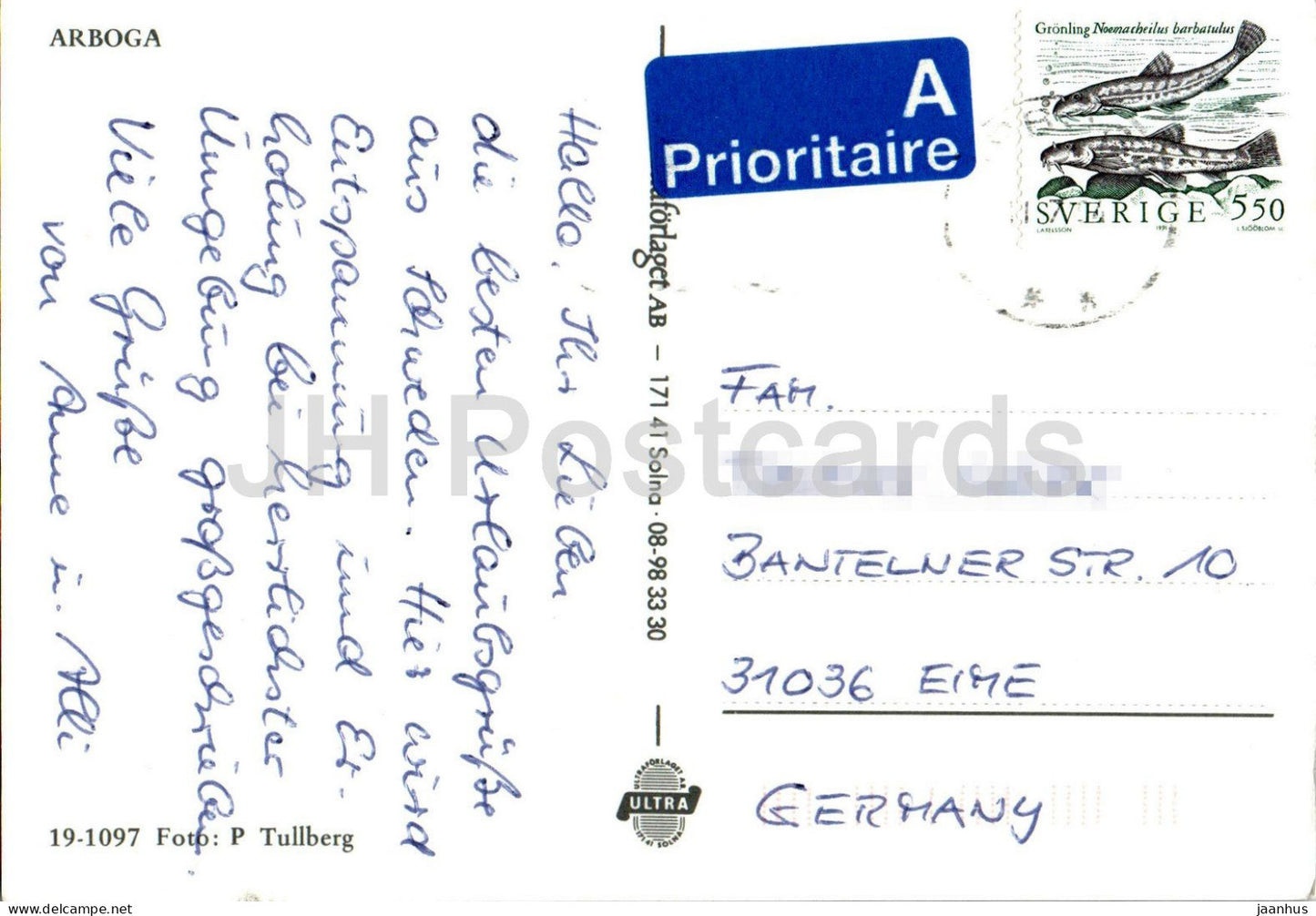 Halsning fran Arboga - Kyrkan - multiview - église - 19-1097 - Suède - utilisé