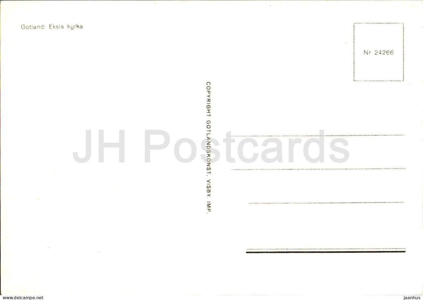 Gotland - Eksta kyrka - église - 24266 - Suède - inutilisé