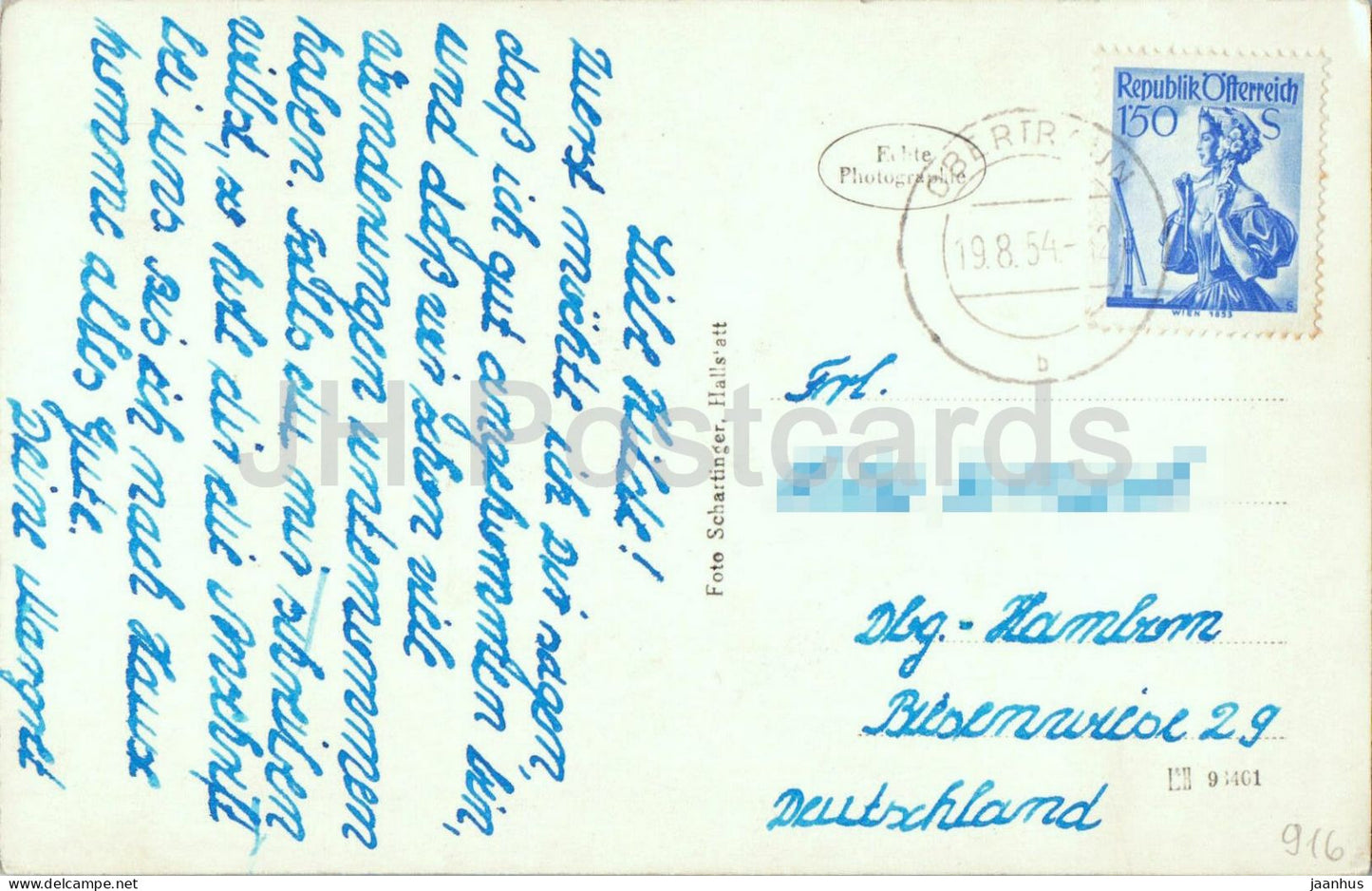 Hallstatt - Foto Schartinger - Obertraun - 93461 - old postcard - 1954 - Austria - used