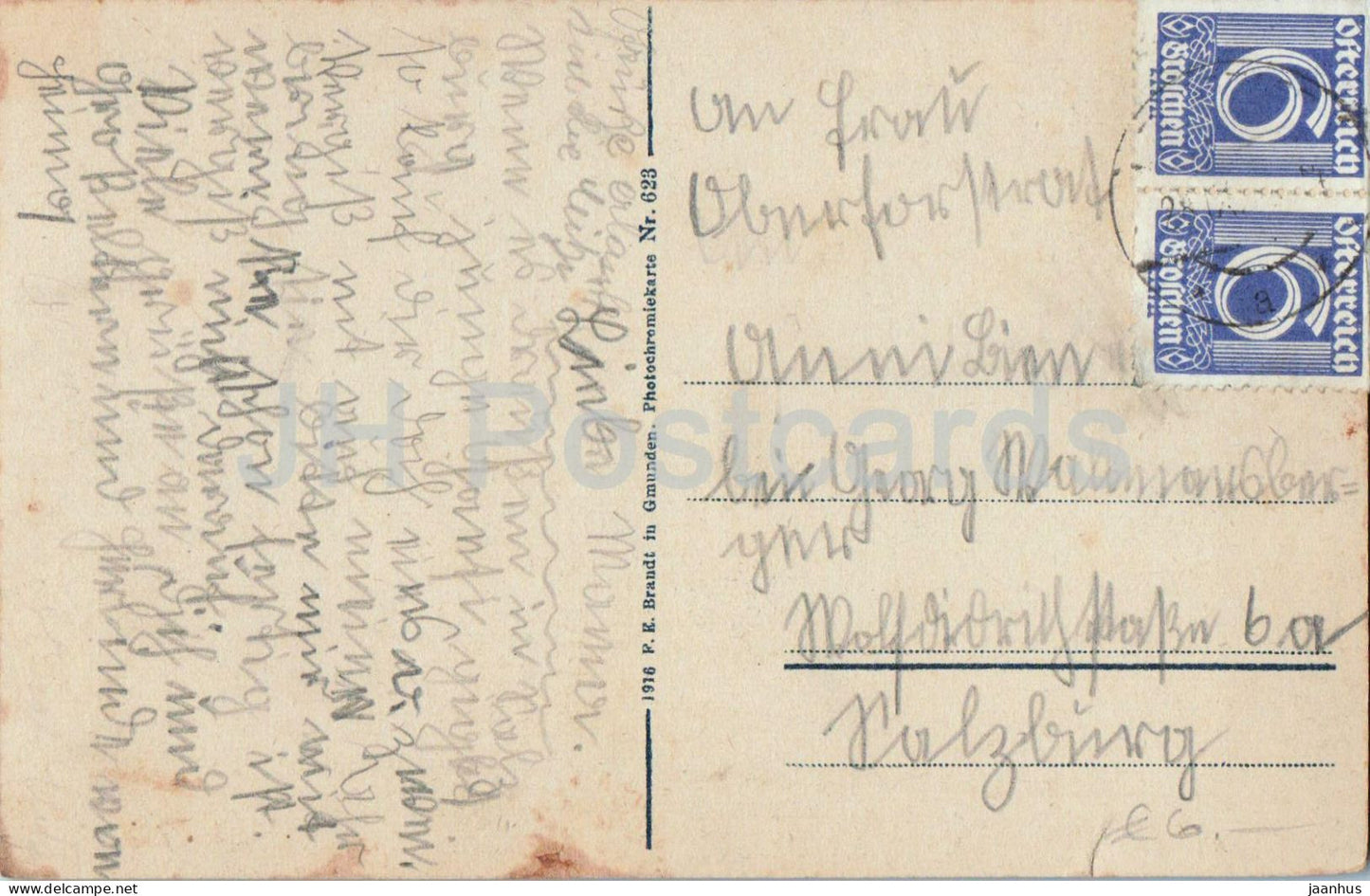 Salzkammergut - Dachsteinkapelle 2202 m - Nr. 623 - old postcard - 1920s - Austria - used