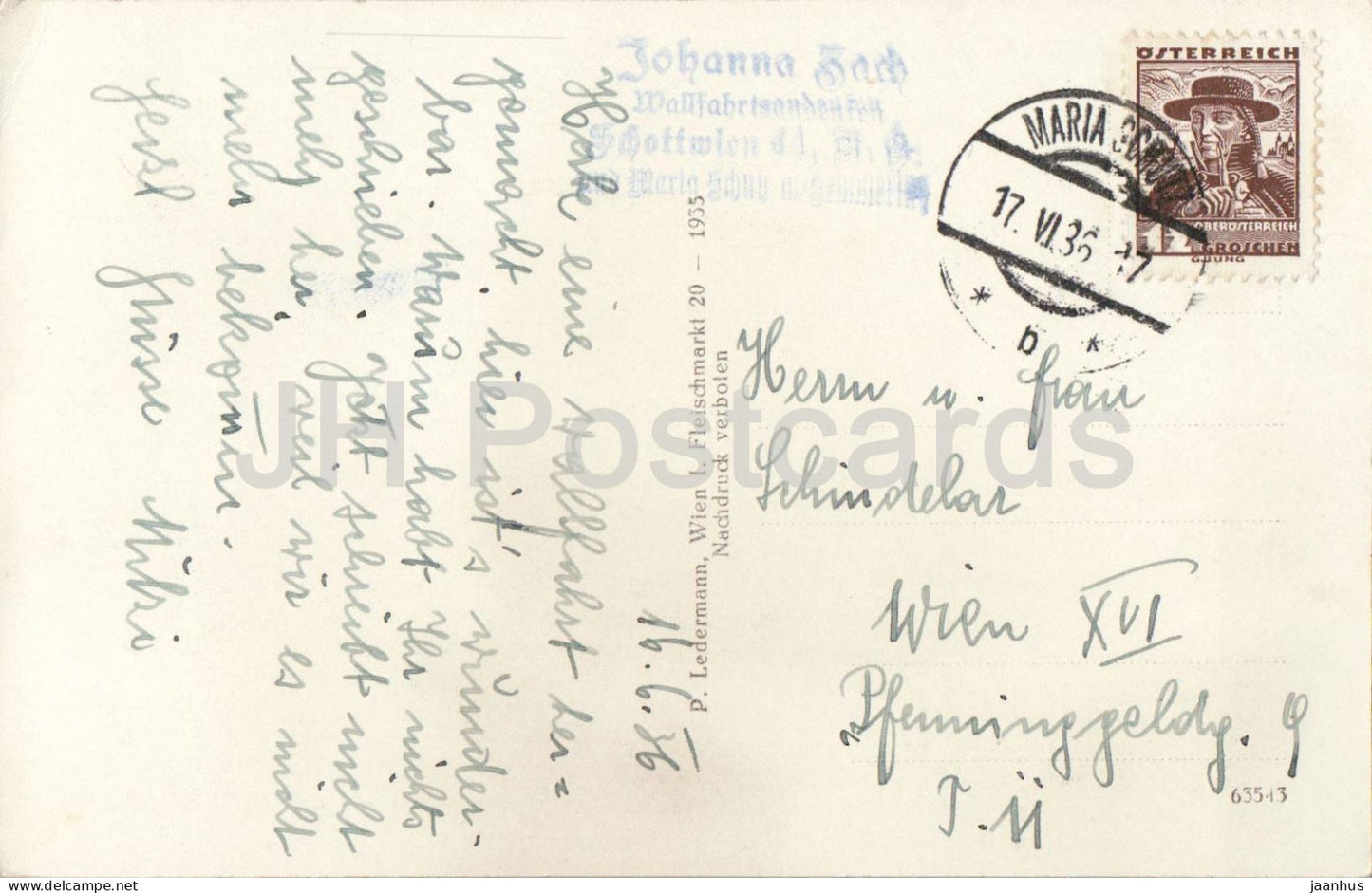 Maria Schutz am Semmering N.Oe mit Gostritztal - 32972 - old postcard - 1936 - Austria - used