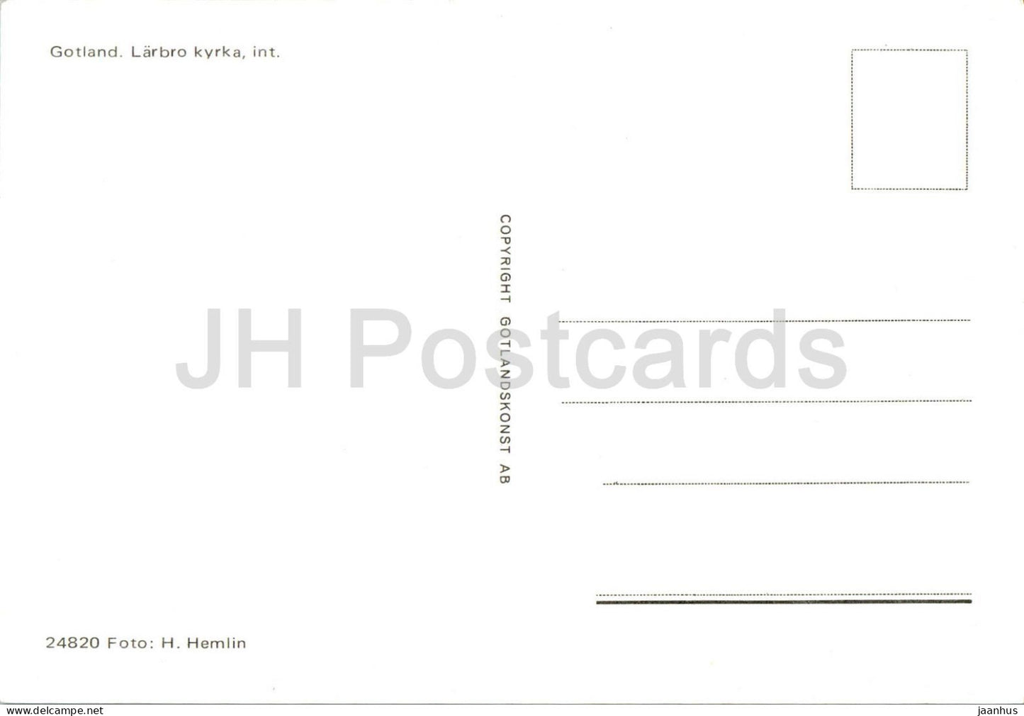 Larbro Kyrka - intérieur - église - Gotland - 24820 - Suède - inutilisé