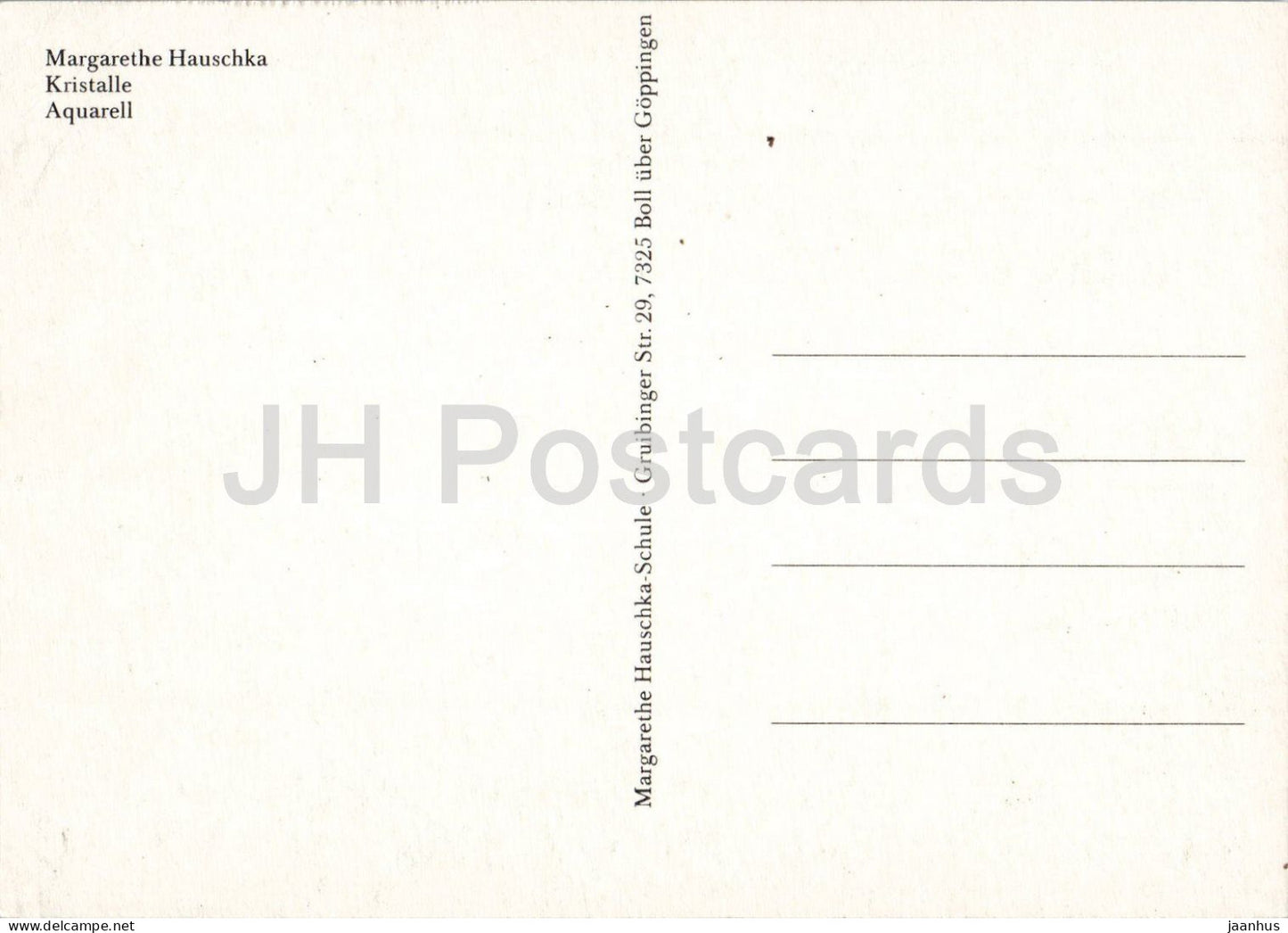 painting by Margarethe Hauschka - Crystals - German art - Germany - unused