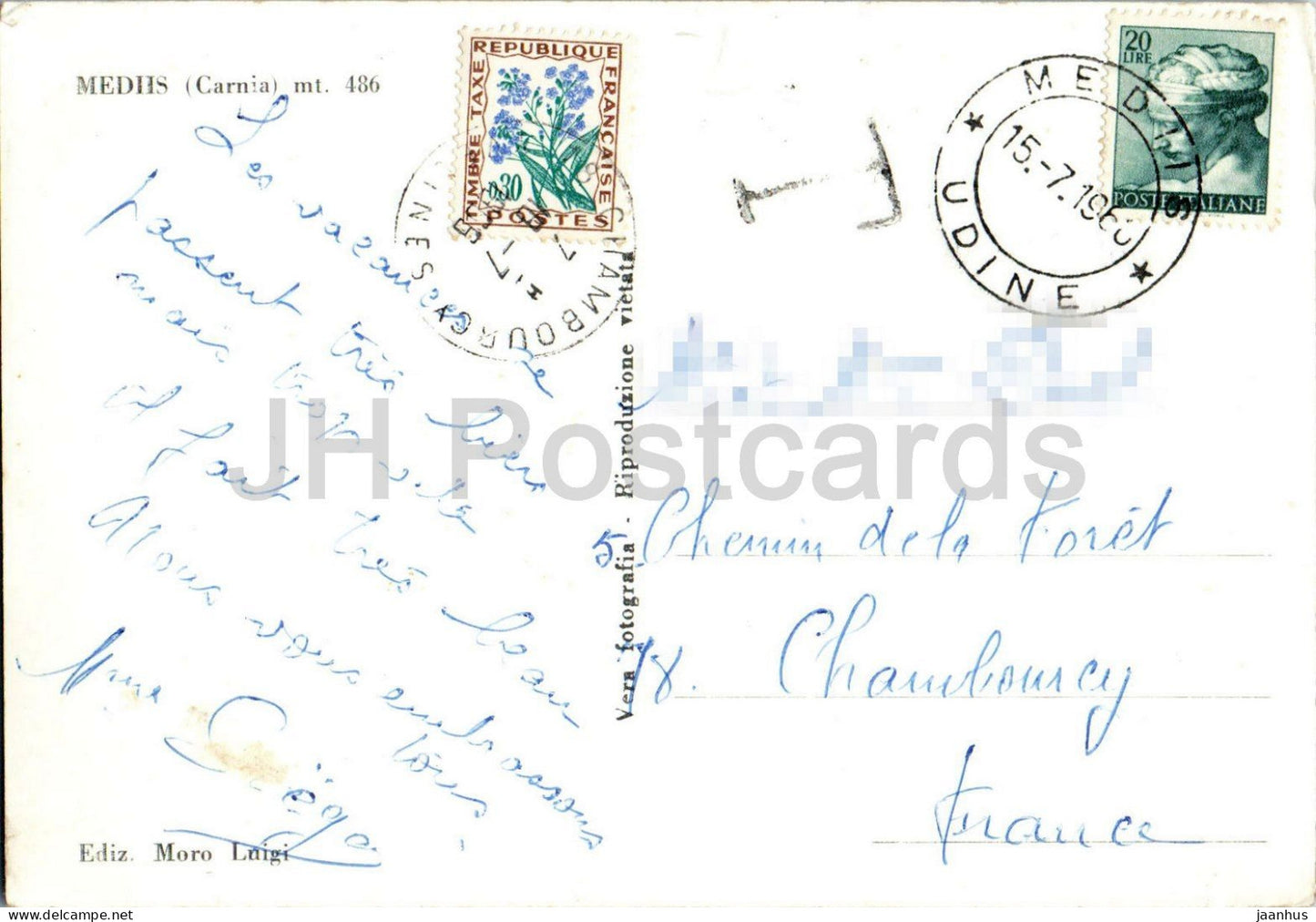 Mediis - Carnia mt. 486 - Ristorante - restaurant - village - mountains - Alps - multiview - 1960 - Italy - used