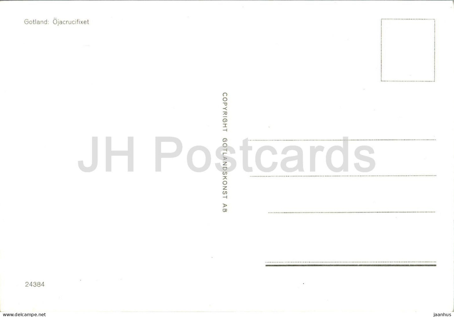 Ojacrucifixet - Gotland - Crucifix - 24384 - Suède - inutilisé