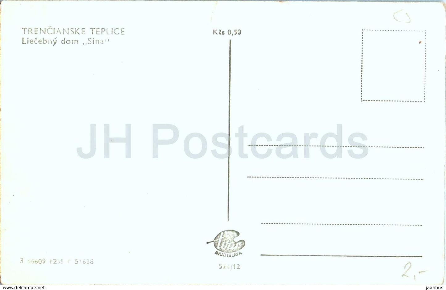 Trenčianske Teplice - Liečebný dom - Sina Spa House - vieille carte postale - Slovaquie - Tchécoslovaquie - non utilisée