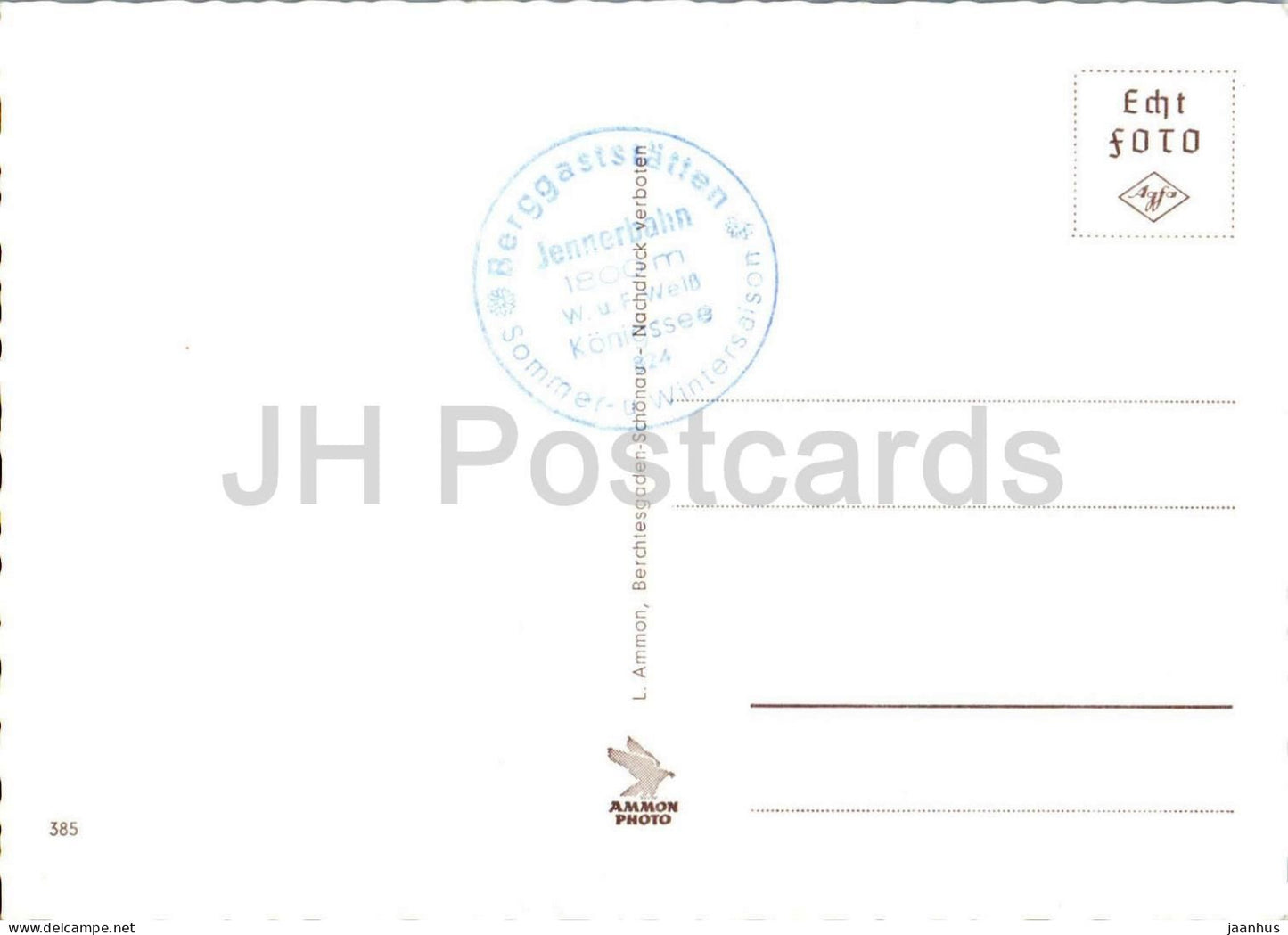 Gipfelkreuz am Jenner - summit cross - mountains - alpine panorama - 385- old postcard - Germany - unused