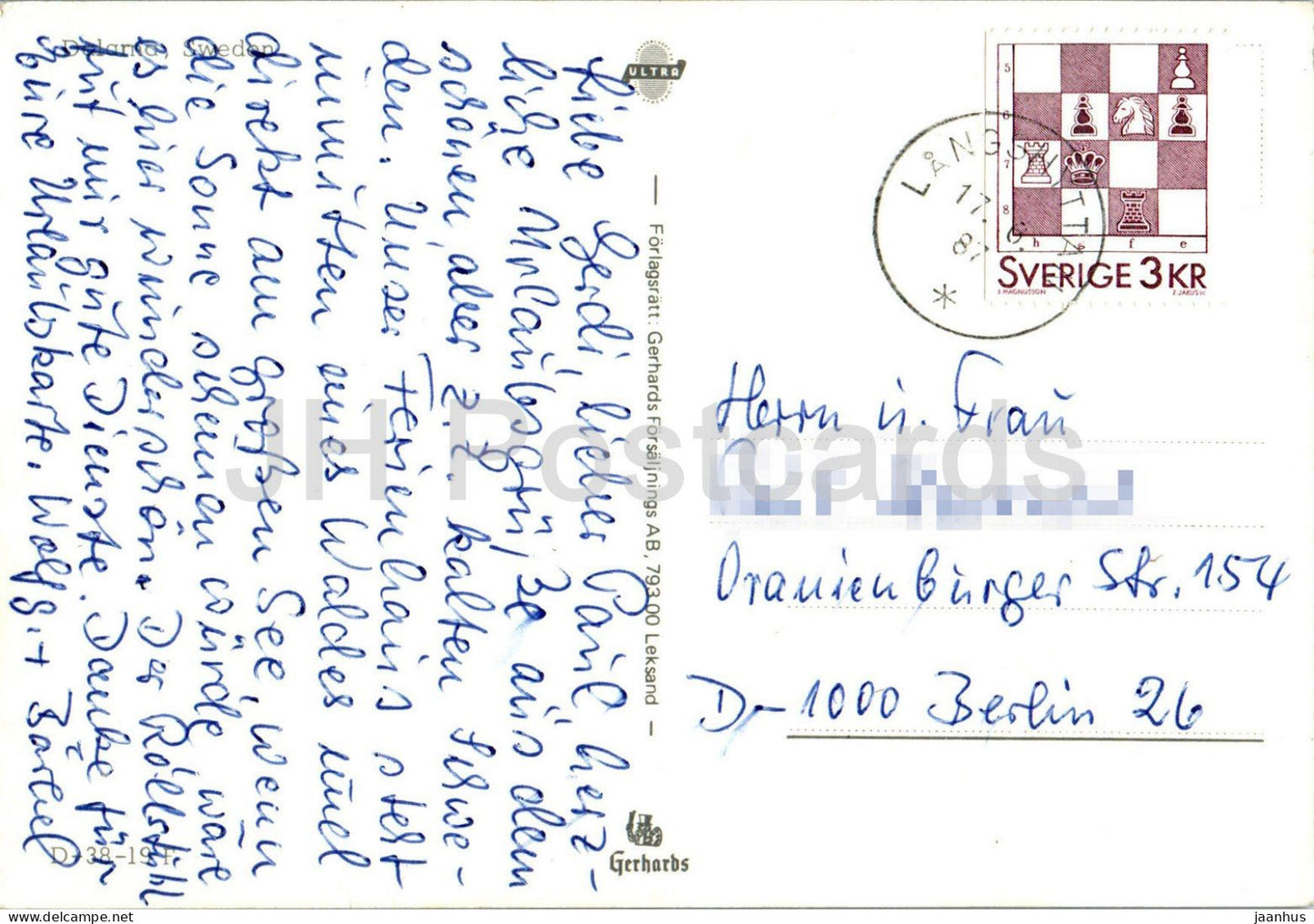 Halsning fran Hedemora - Dalarna - multiview - vues de la ville - église - D-38-19 - 1987 - Suède - utilisé