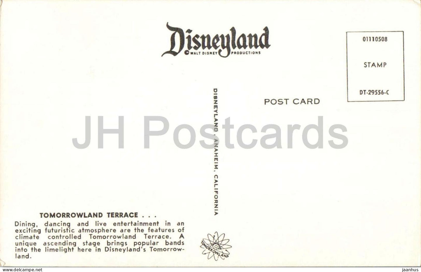 Disneyland - Tomorrowland Terrace - Matterhorn Skyway - USA - unbenutzt