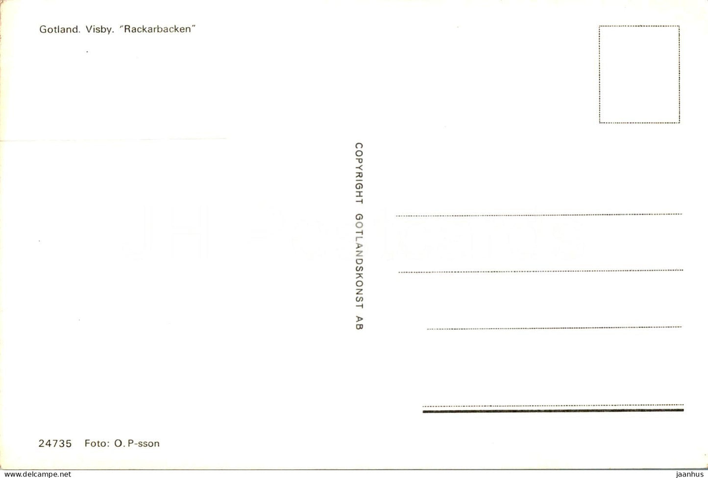Visby - Rackarbacken - Gotland - 24735 - Suède - inutilisé