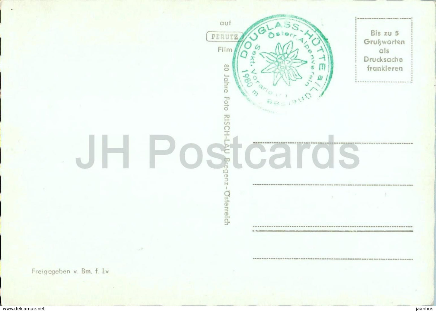 Schattenlagant Lunersee mit Kirchlispitzen Rätikon - Bergsee - Berge - 6798 - alte Postkarte - Österreich - unbenutzt