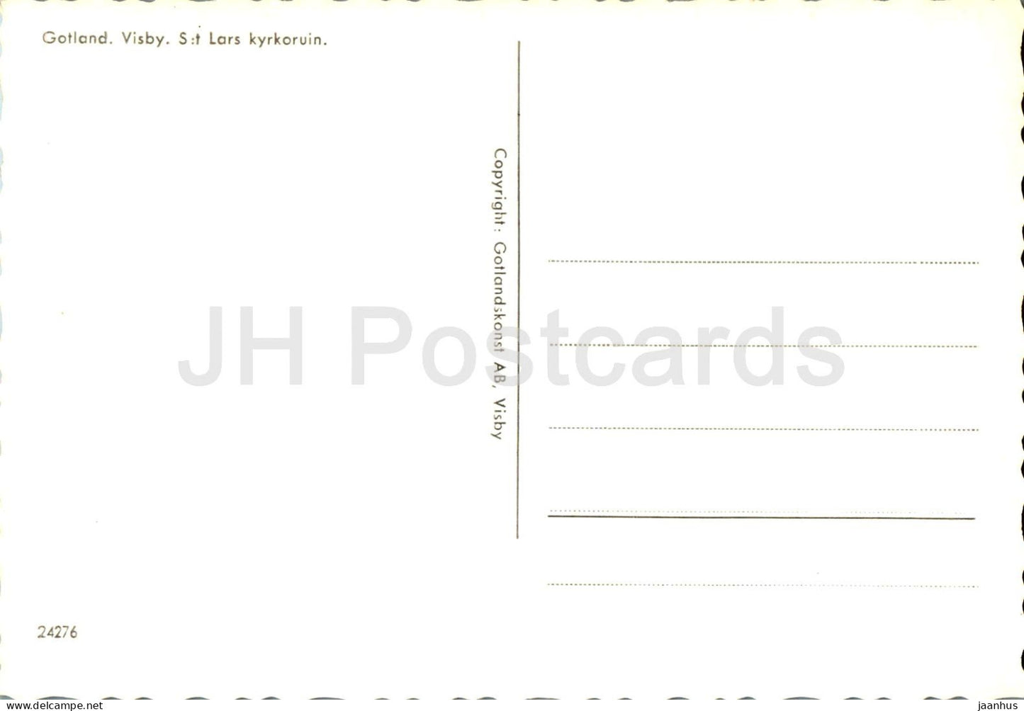 Visby - St Lars kyrkoruin - Gotland - 24276 - Sweden - unused