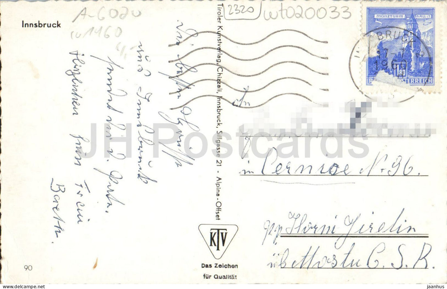 Innsbruck - Triumphforte - Nordkette - panorama de la ville - rues - vue multiple - 90 - 1960 - Autriche - occasion