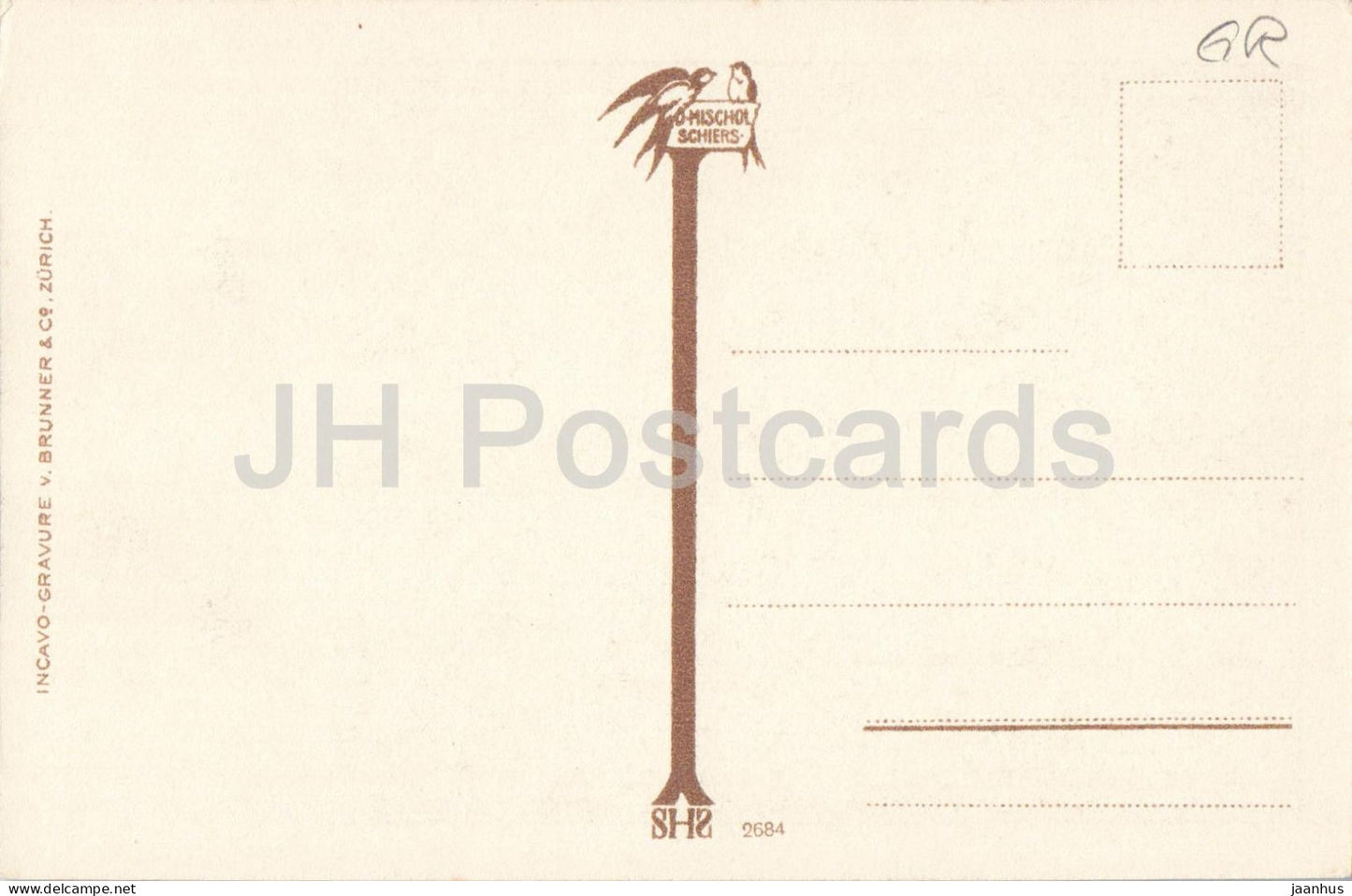 Heimat - Route sinueuse enneigée avec des montagnes - Série - 2684 - Carte postale ancienne - Suisse - Non utilisée